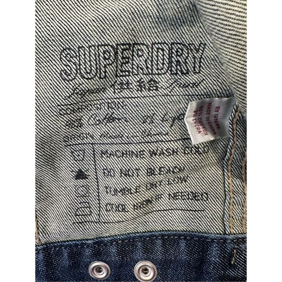 Superdry Women’s Japan Spirit Cropped Denim Jacket, size Medium - Picture 5 of 11